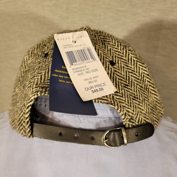 NWT Vintage Polo Tweed Baseball Cap - Picture 2 of 5